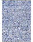 LOOMLAN Rugs Geneva Blue Washable Indoor-Outdoor Rug