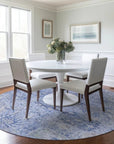 LOOMLAN Rugs Geneva Blue Washable Indoor-Outdoor Rug