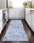 LOOMLAN Rugs Geneva Blue Washable Indoor-Outdoor Rug