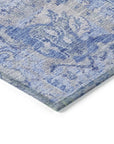 LOOMLAN Rugs Geneva Blue Washable Indoor-Outdoor Rug