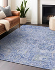 LOOMLAN Rugs Geneva Blue Washable Indoor-Outdoor Rug