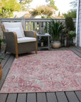 LOOMLAN Rugs Geneva Pink Washable Indoor-Outdoor Rug