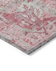 LOOMLAN Rugs Geneva Pink Washable Indoor-Outdoor Rug