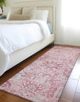 LOOMLAN Rugs Geneva Pink Washable Indoor-Outdoor Rug