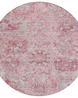 LOOMLAN Rugs Geneva Pink Washable Indoor-Outdoor Rug