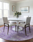 LOOMLAN Rugs Geneva Purple Washable Indoor-Outdoor Rug