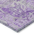 LOOMLAN Rugs Geneva Purple Washable Indoor-Outdoor Rug