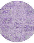 LOOMLAN Rugs Geneva Purple Washable Indoor-Outdoor Rug