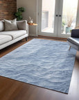 LOOMLAN Rugs Geodari Blue Washable Indoor-Outdoor Rug