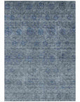 LOOMLAN Rugs Glenra Blue Washable Indoor-Outdoor Rug