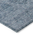 LOOMLAN Rugs Glenra Blue Washable Indoor-Outdoor Rug