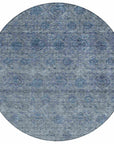 LOOMLAN Rugs Glenra Blue Washable Indoor-Outdoor Rug