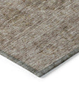 LOOMLAN Rugs Glenra Brown Washable Indoor-Outdoor Rug