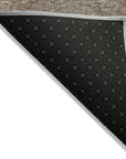 LOOMLAN Rugs Glenra Brown Washable Indoor-Outdoor Rug