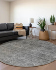LOOMLAN Rugs Glenra Gray Washable Indoor-Outdoor Rug
