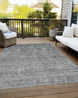 LOOMLAN Rugs Glenra Gray Washable Indoor-Outdoor Rug