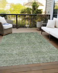 LOOMLAN Rugs Glenra Green Washable Indoor-Outdoor Rug