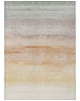 LOOMLAN Rugs Goldira Orange Washable Indoor-Outdoor Rug