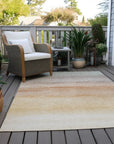 LOOMLAN Rugs Goldira Orange Washable Indoor-Outdoor Rug