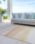 LOOMLAN Rugs Goldira Orange Washable Indoor-Outdoor Rug