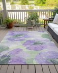 LOOMLAN Rugs Golditha Purple Washable Indoor-Outdoor Rug