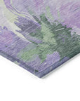 LOOMLAN Rugs Golditha Purple Washable Indoor-Outdoor Rug
