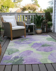 LOOMLAN Rugs Golditha Purple Washable Indoor-Outdoor Rug
