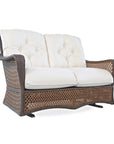 Grand Traverse 3Pc Set Gliding Loveseat Chair & Table - LOOMLAN - Lloyd Flanders - Outdoor Lounge Sets