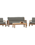 HiTeak Grande 4PC Outdoor Patio Deep Set Sunbrella Cushion