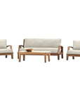 HiTeak Grande 4PC Outdoor Patio Deep Set Sunbrella Cushion