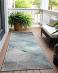LOOMLAN Rugs Grandelux Teal Washable Indoor-Outdoor Rug