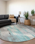 LOOMLAN Rugs Grandelux Teal Washable Indoor-Outdoor Rug