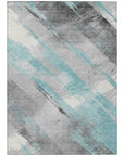 LOOMLAN Rugs Grandelux Teal Washable Indoor-Outdoor Rug