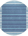LOOMLAN Rugs Graphyne Blue Washable Indoor-Outdoor Rug