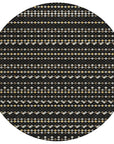 LOOMLAN Rugs Gridora Black Washable Indoor-Outdoor Rug
