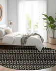 LOOMLAN Rugs Gridora Black Washable Indoor-Outdoor Rug