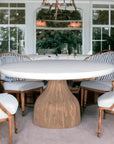 Halo Indoor - Outdoor 60'' Round Dining Table White - LOOMLAN - Artesia - Outdoor Dining Tables