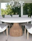 Halo Indoor - Outdoor 60'' Round Dining Table White - LOOMLAN - Artesia - Outdoor Dining Tables