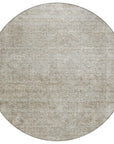 LOOMLAN Rugs Halora Ivory Washable Indoor-Outdoor Rug