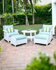 Hamptons Outdoor Furniture Wicker Large Ottoman - LOOMLAN - Lloyd Flanders - Outdoor Ottomans
