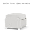 Hamptons Outdoor Furniture Wicker Large Ottoman - LOOMLAN - Lloyd Flanders - Outdoor Ottomans