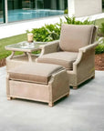 Hamptons Outdoor Furniture Wicker Large Ottoman - LOOMLAN - Lloyd Flanders - Outdoor Ottomans