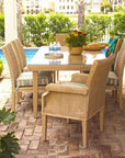 Hamptons Outdoor Wicker Dining Table Set for 6 - LOOMLAN - Lloyd Flanders - Outdoor Dining Sets