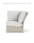 Hamptons Outdoor Wicker L - Shaped Sectional With Tables - LOOMLAN - Lloyd Flanders - Outdoor Lounge Sets