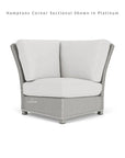 Hamptons Outdoor Wicker L - Shaped Sectional With Tables - LOOMLAN - Lloyd Flanders - Outdoor Lounge Sets