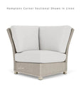 Hamptons Outdoor Wicker L - Shaped Sectional With Tables - LOOMLAN - Lloyd Flanders - Outdoor Lounge Sets