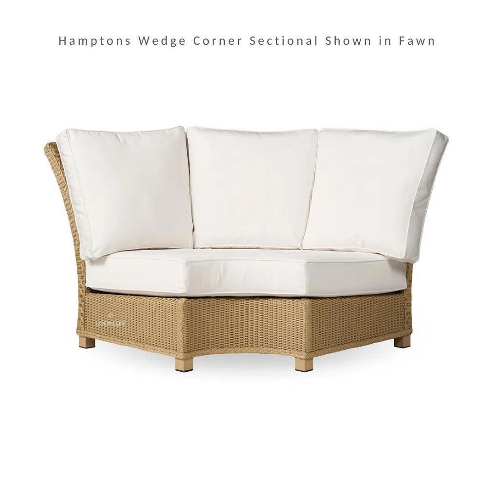 Hamptons Wedge Corner Sectional Wicker Outdoor - LOOMLAN - Lloyd Flanders - Outdoor Modulars