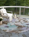 LOOMLAN Rugs Handetta Brown Washable Indoor-Outdoor Rug