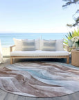 LOOMLAN Rugs Harmona Brown Washable Indoor-Outdoor Rug