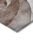 LOOMLAN Rugs Harmona Brown Washable Indoor-Outdoor Rug